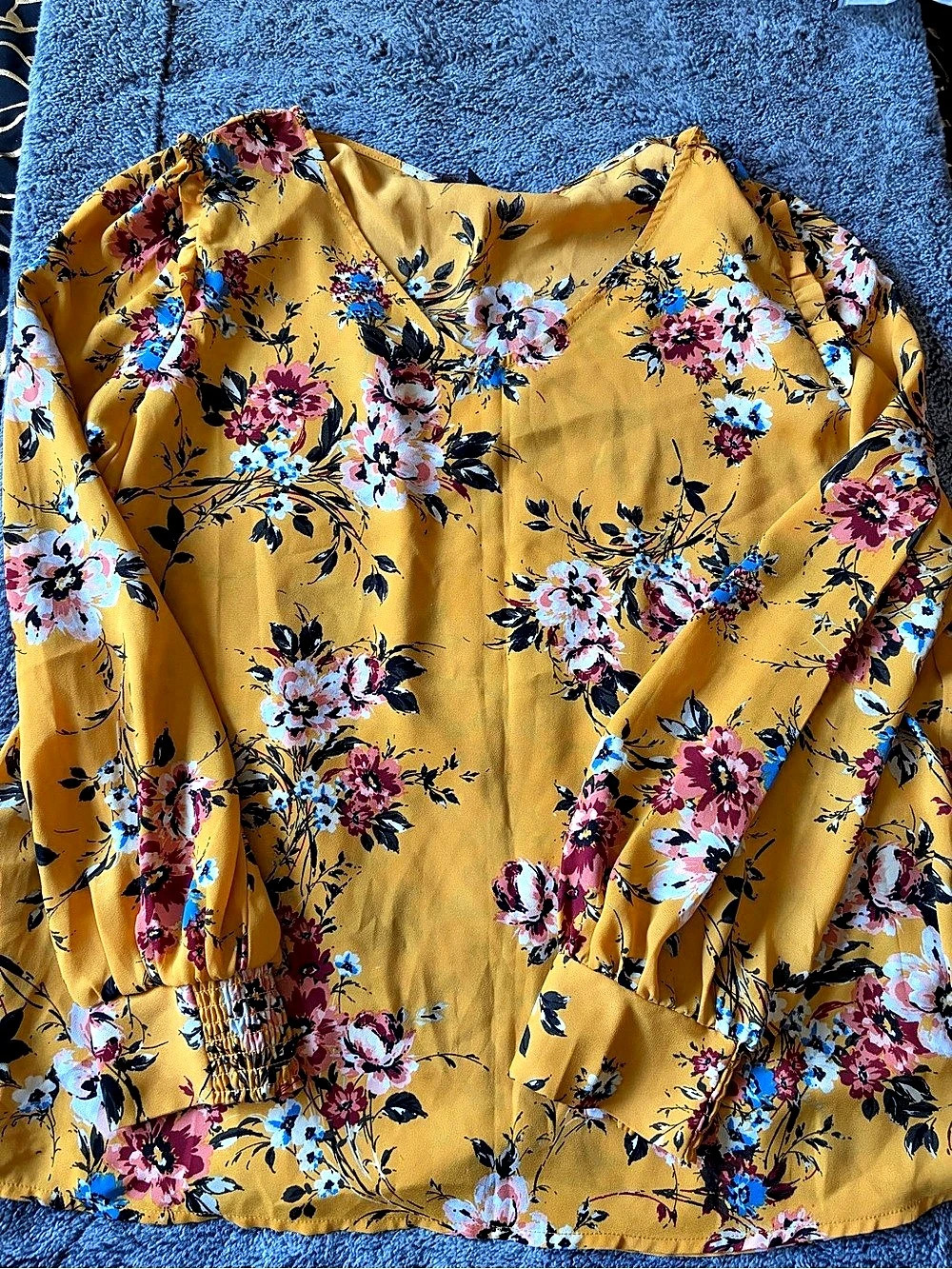 Zac & Rachel Floral Blouse in Yellow